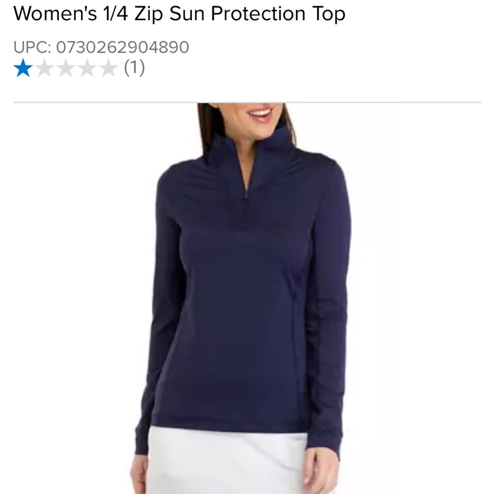 NWT Ladies CALLAWAY LS 1/4 Zip Golf Shirt XL Opti Dri 50 UPF tapered sleeves.